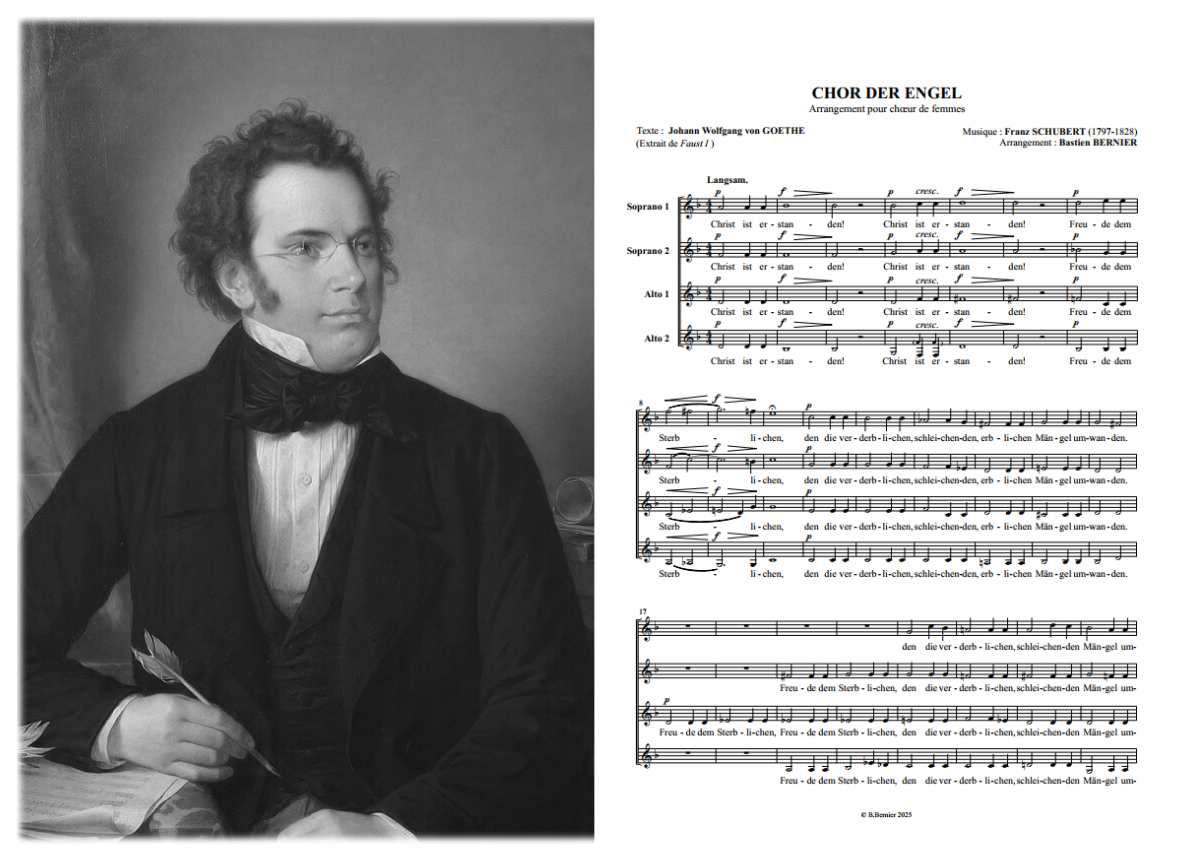 Chor der Engel de Schubert arrangé pour chœur de femmes
